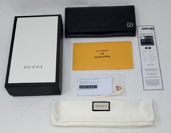 Gucci Black Guccissima Leather Wallet w/ Box & Dustbag - COA - Picture 1 of 16